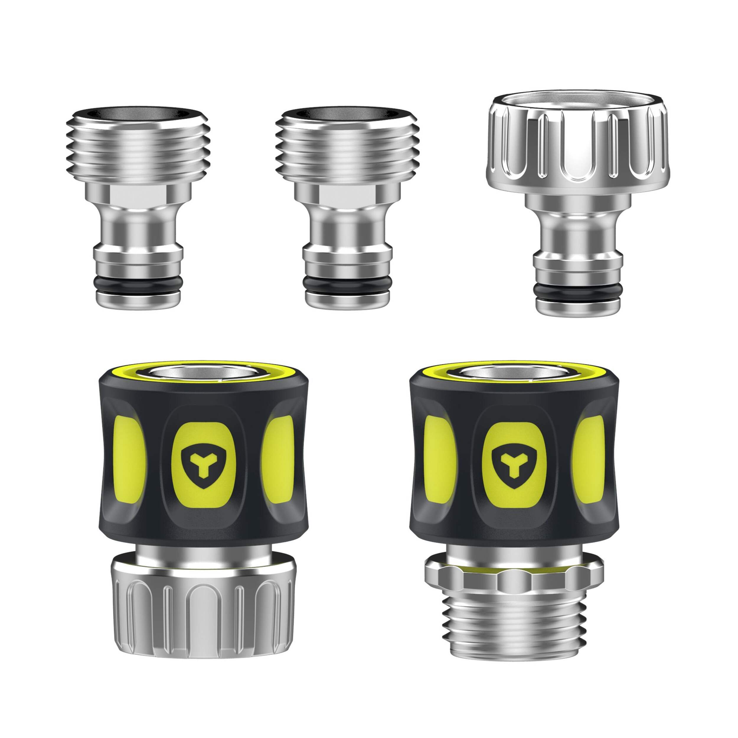 Yardworks Metal Quick Connect Starter Set, 5-pc Front_Flat