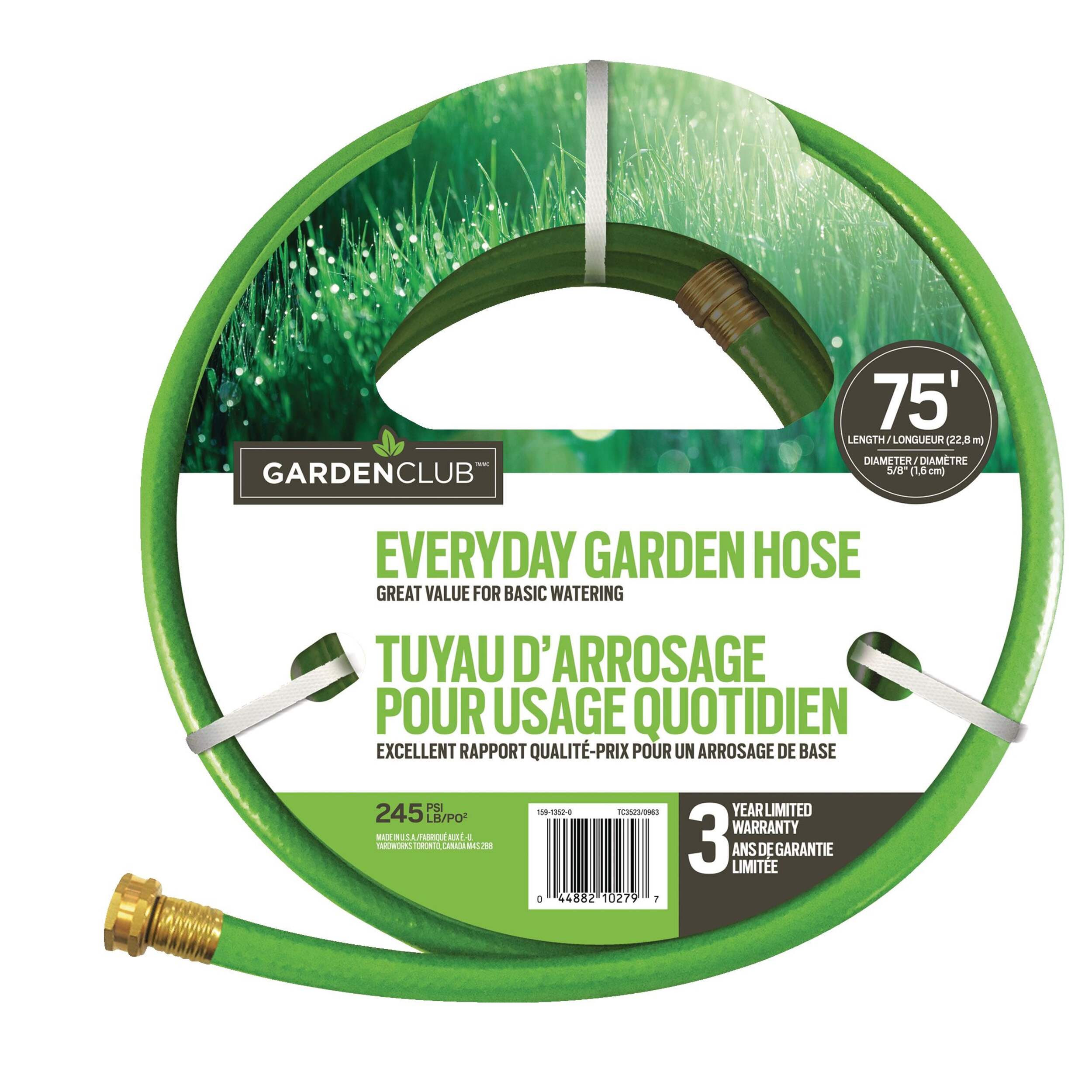 Garden Club Everyday Medium Duty Hose, 75-ft Front_Flat