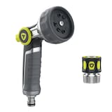 Yardworks Metal Quick Connect  8-Pattern Nozzle Combo Front_Angled_Right