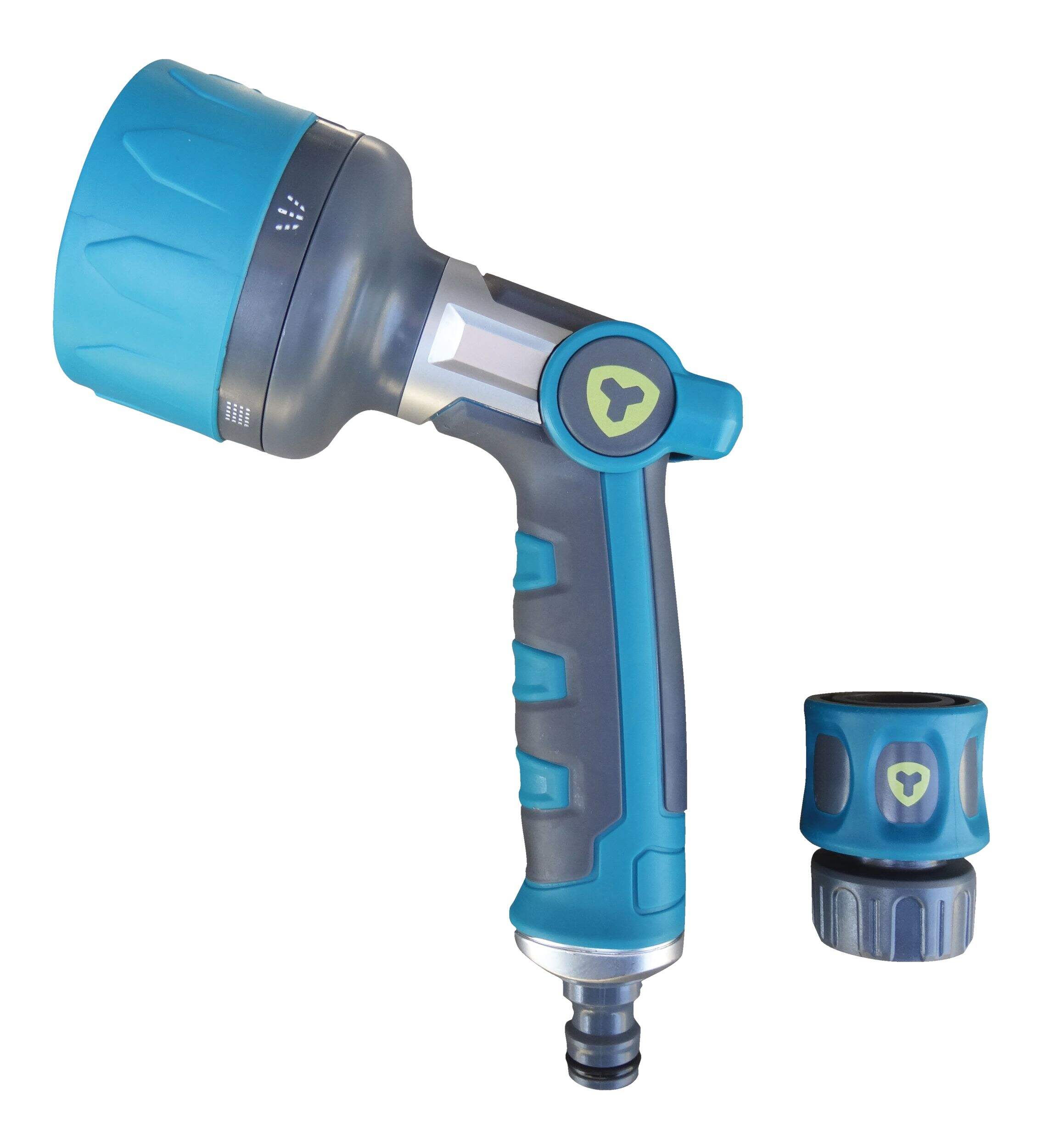 Yardworks Quick Connector Metal Multi-Pattern Adjustable Nozzle Combo Composite_or_Mixed