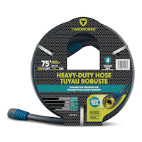 Yardworks Dry Seal Heavy DutyGarden Hose with Crush Proof Couplings, 75-ft Front_Flat