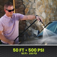 Tuyau d'arrosage à 3 couches, Hydrosteel Pro, comme à la télé, 50 pi Composite_or_Mixed