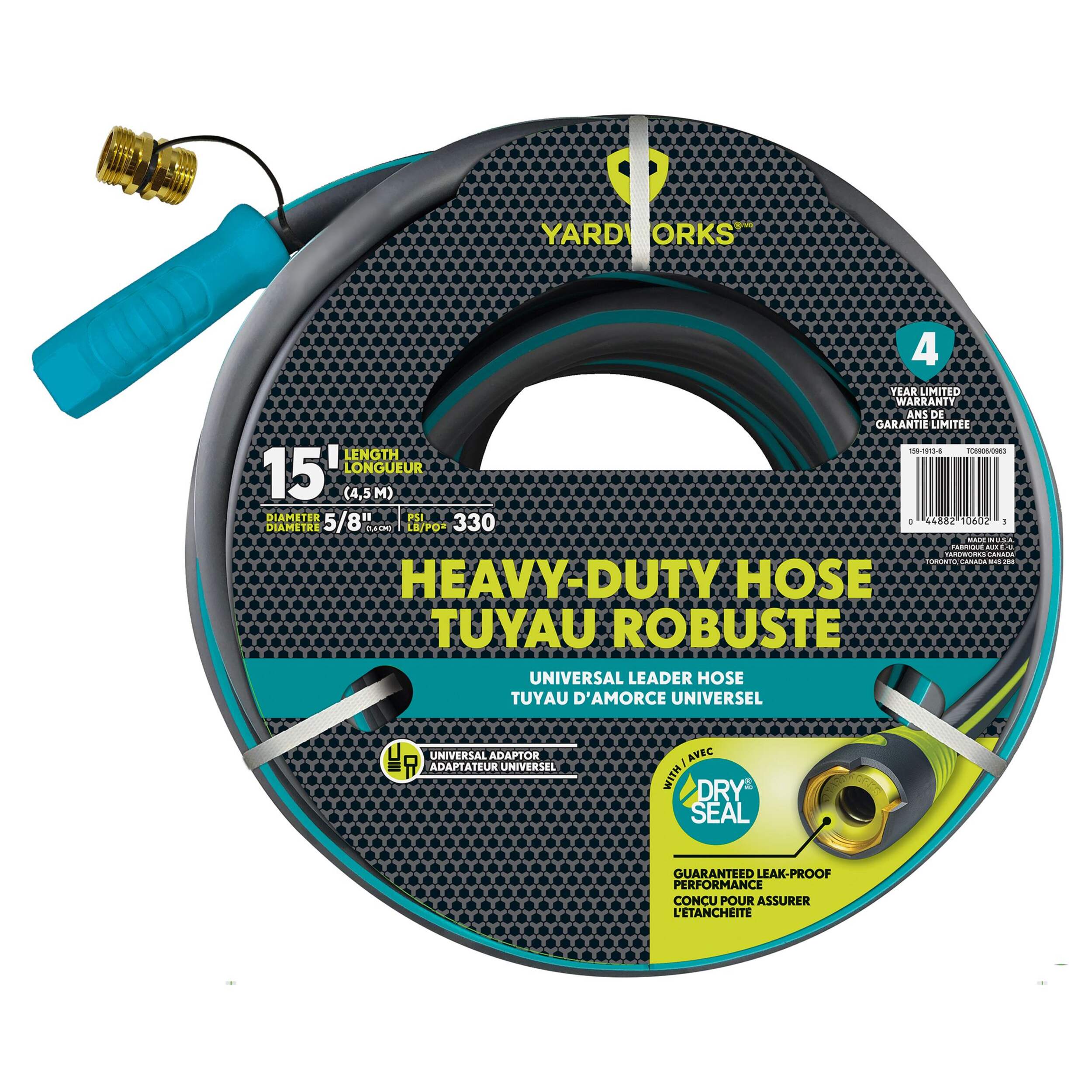Tuyau d'arrosage principal universel Yardworks Proflex, 15 pi Front_Flat