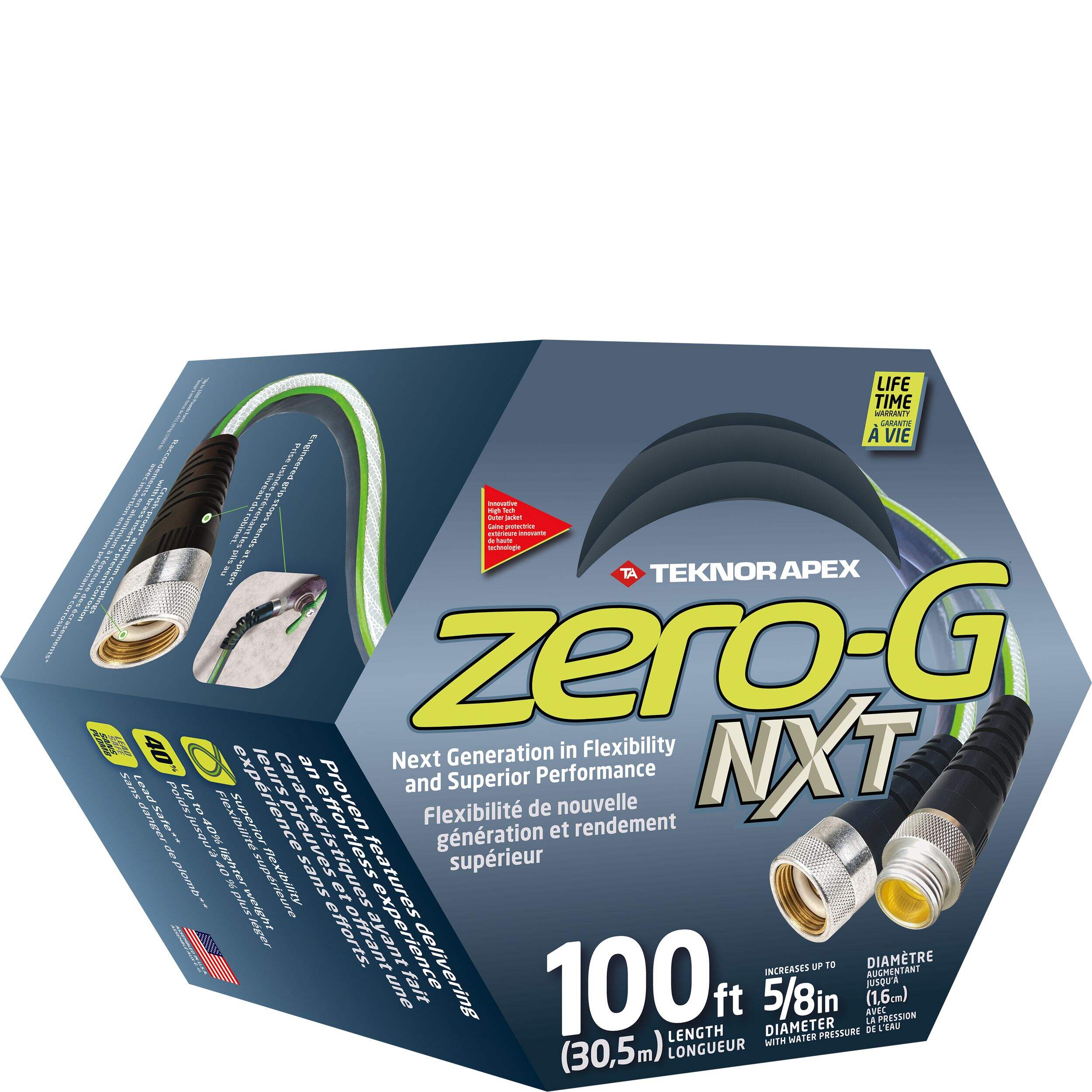 Teknor Apex  Synergy Garden Hose, 100-ft Front_Three_Fourths_Angled_Right