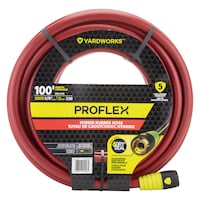 Yardworks ProFlex Dry Seal Heavy-Duty Hybrid Rubber Garden Water Hose, 100-ft
