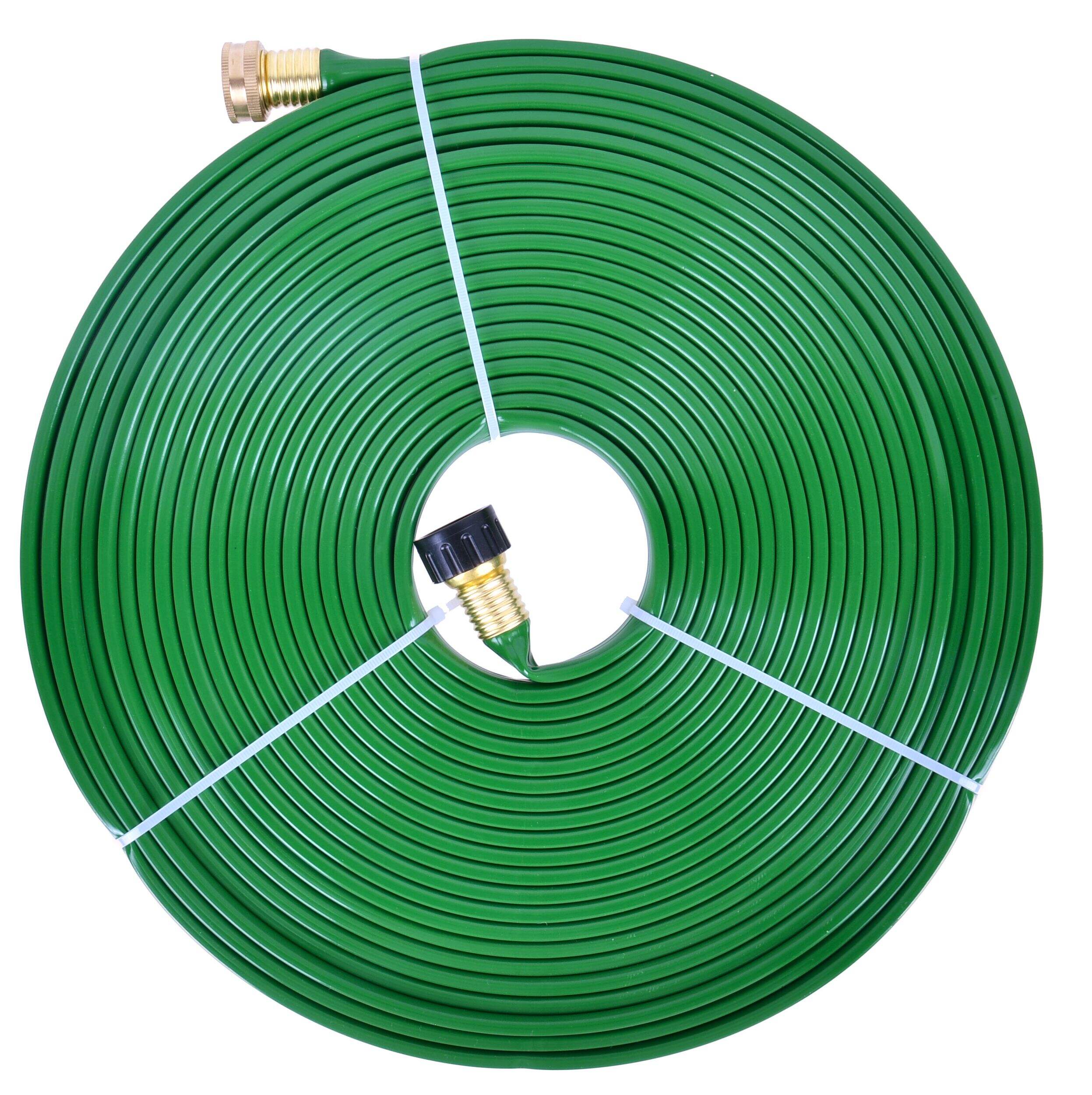 Garden Club Sprinkler Hose with Durable Brass Couplings, 50-ft Front_Flat