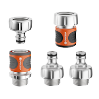 Nécessaire de départ pour raccordement rapide en métal Gardena Premium, 5 pces Front_Elevated