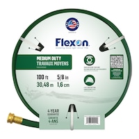 Flexon 100-ft Dry Seal Medium Duty Hose with 4-Ply Construction Front_Flat