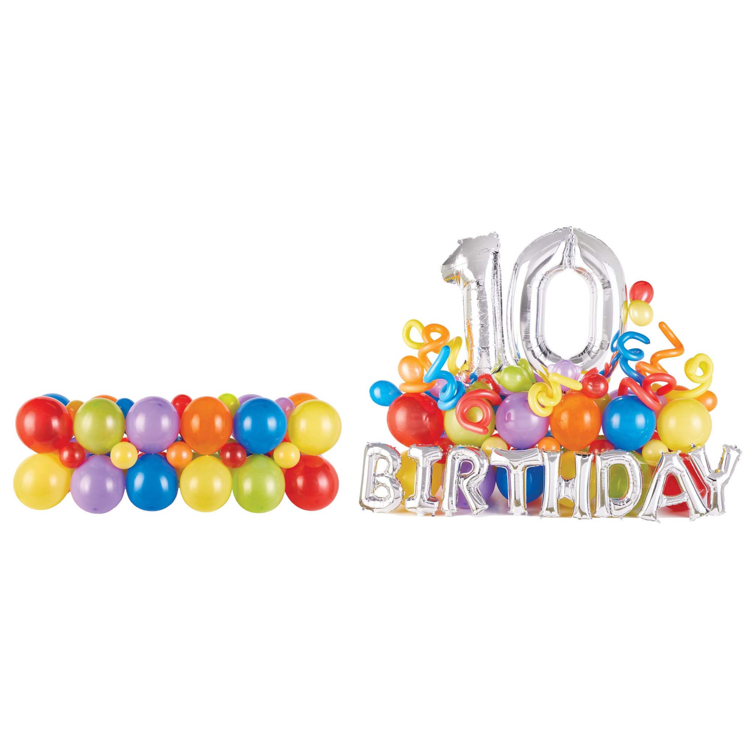 Trousse de base pour ballon, comprenant des modèles de ballons réglables pour anniversaire/veille du jour de l'An/remise des diplômes Front_Flat