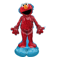 Sesame Street Elmo Satin Foil Balloon, Red/Blue, 54-in, Air-Filled for Elmo Birthday Party Front_Flat