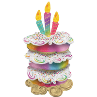 Ballon de gâteau empilé pour fête d’anniversaire Front_Flat