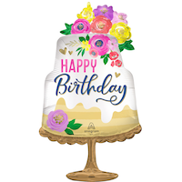 Ballon géant à motif floral artistique pour fête d’anniversaire Front_Flat