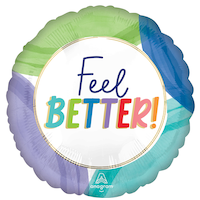 Ballon géant en aluminium à collage de découpe, Feel Better Front_Flat