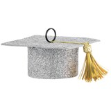 Casquette Amscan Balloon en feutre Grad avec boucle et pompon de remise des diplômes, 1,75 x 4 po Front_Flat
