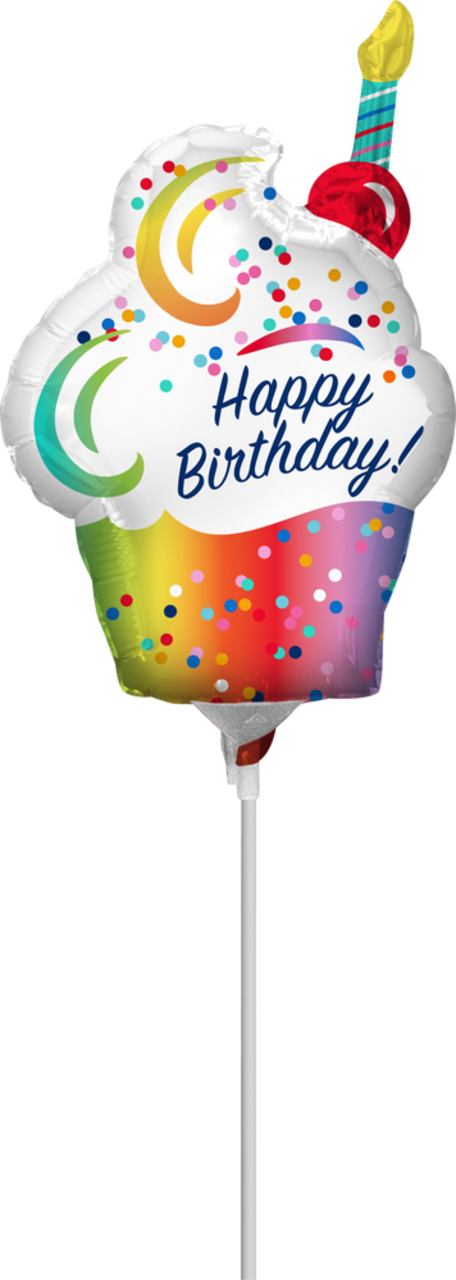 Ballon miniature gonflable en forme de petit gâteau Happy Birthday pour  fête d'anniversaire