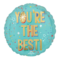 Ballon métallisé standard à éclaboussures You’re The Best pour fête/célébration, 18 po Front_Flat
