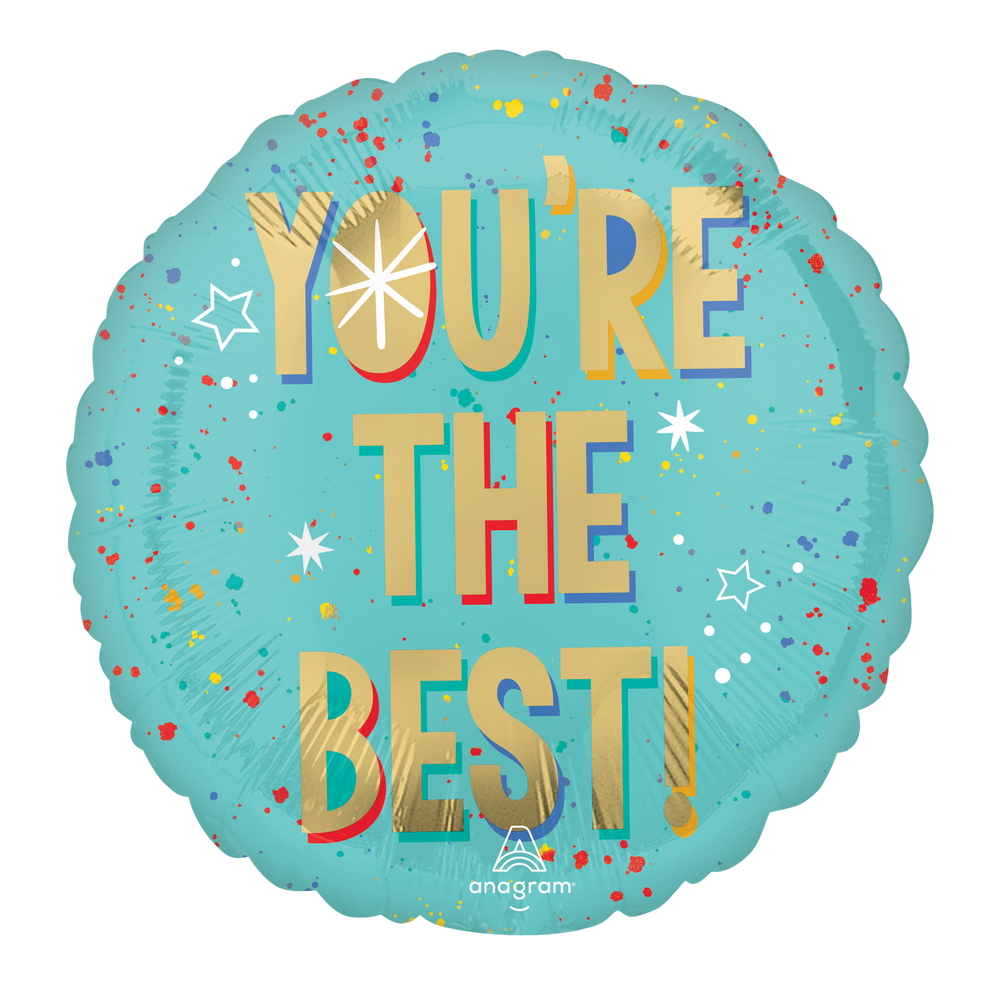 You're The Best Splash Standard Foil Balloon for Party/Celebration, 18