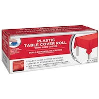 Rouleau de nappe en plastique avec coupe-rouleau, 40 po x 126 pi