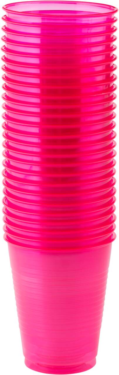 16 Oz Neon Ast Plastic Cups - Party Supplies - 20 Pieces