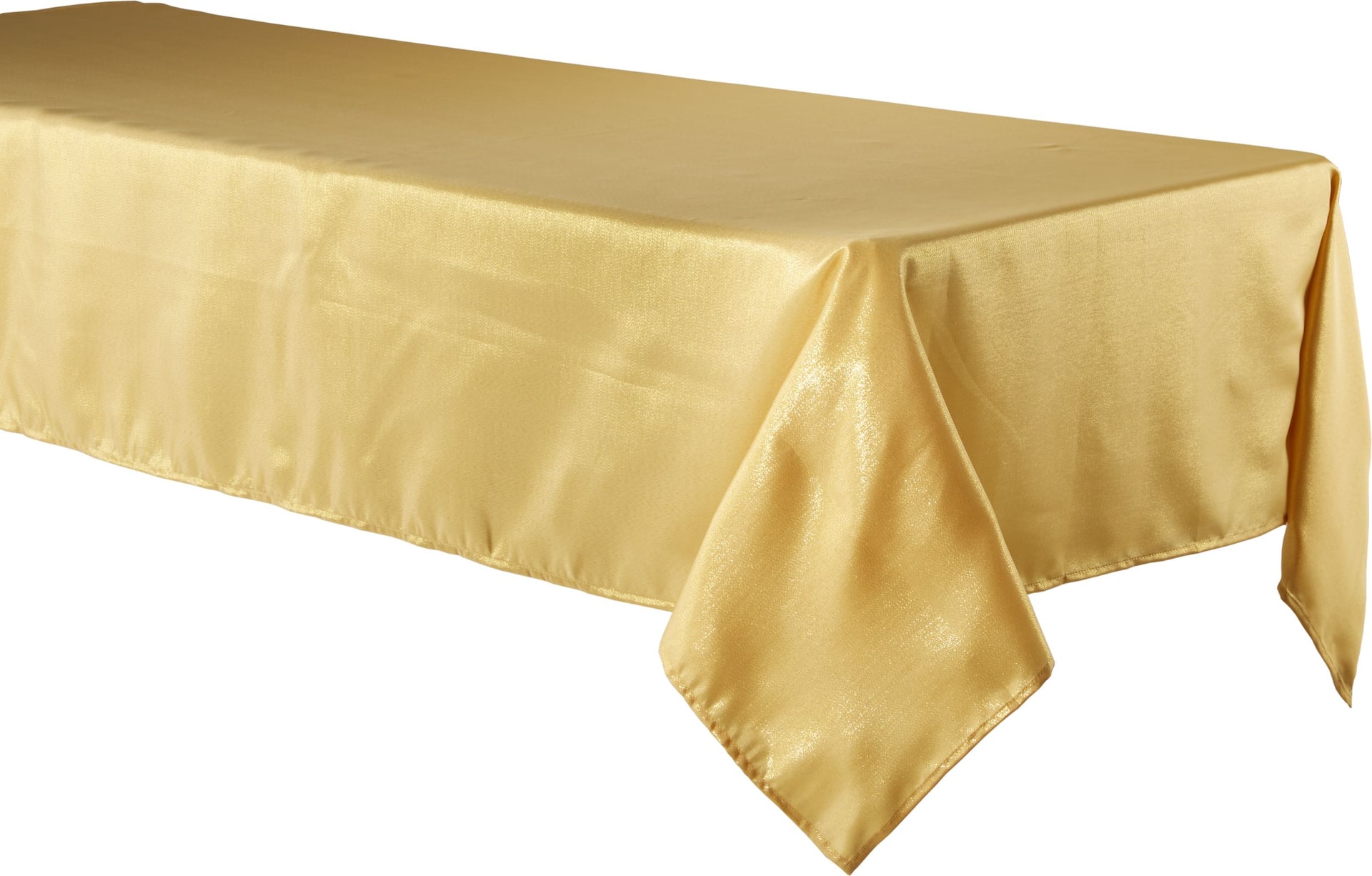 Rectangle Fabric Reusable Table Cover, Gold, 60x84-in, for Christmas ...