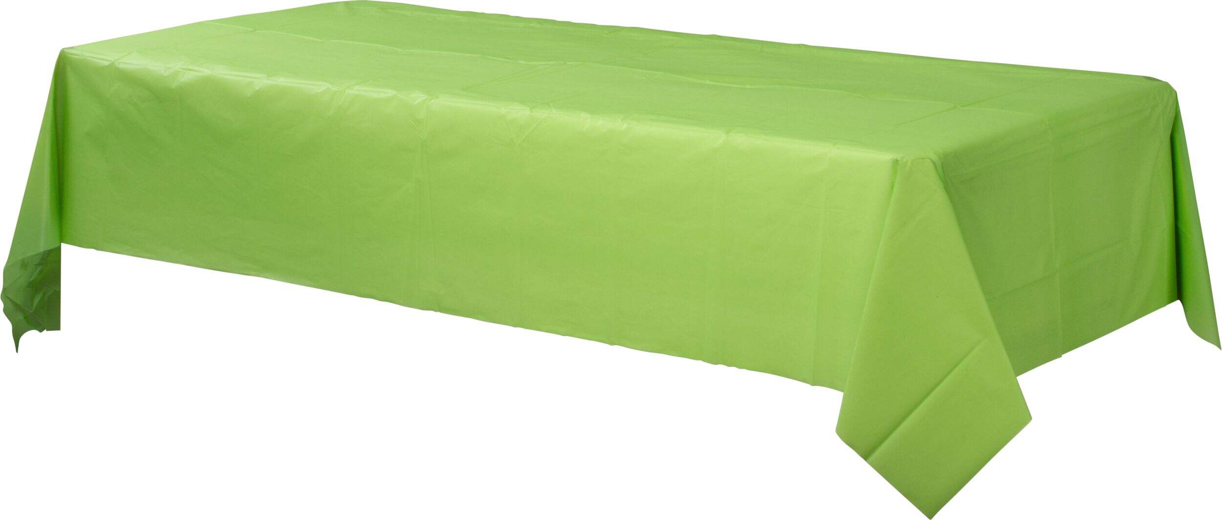 Plastic Tablecover, Green, 54 x 108-in Front_Angled_Left