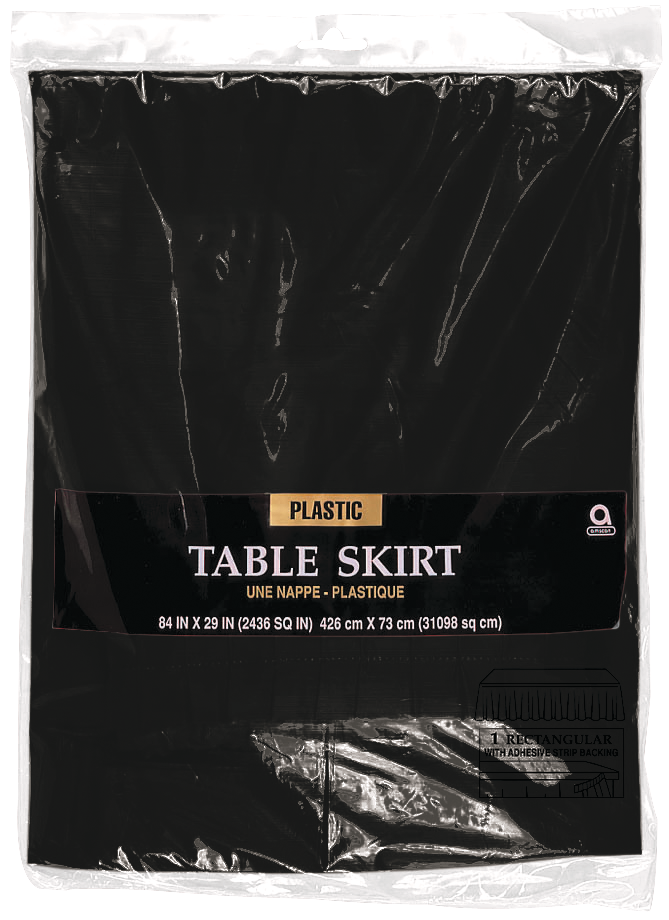 Reusable Plastic Table Skirt Birthday, Party, Anniversary, Assorted