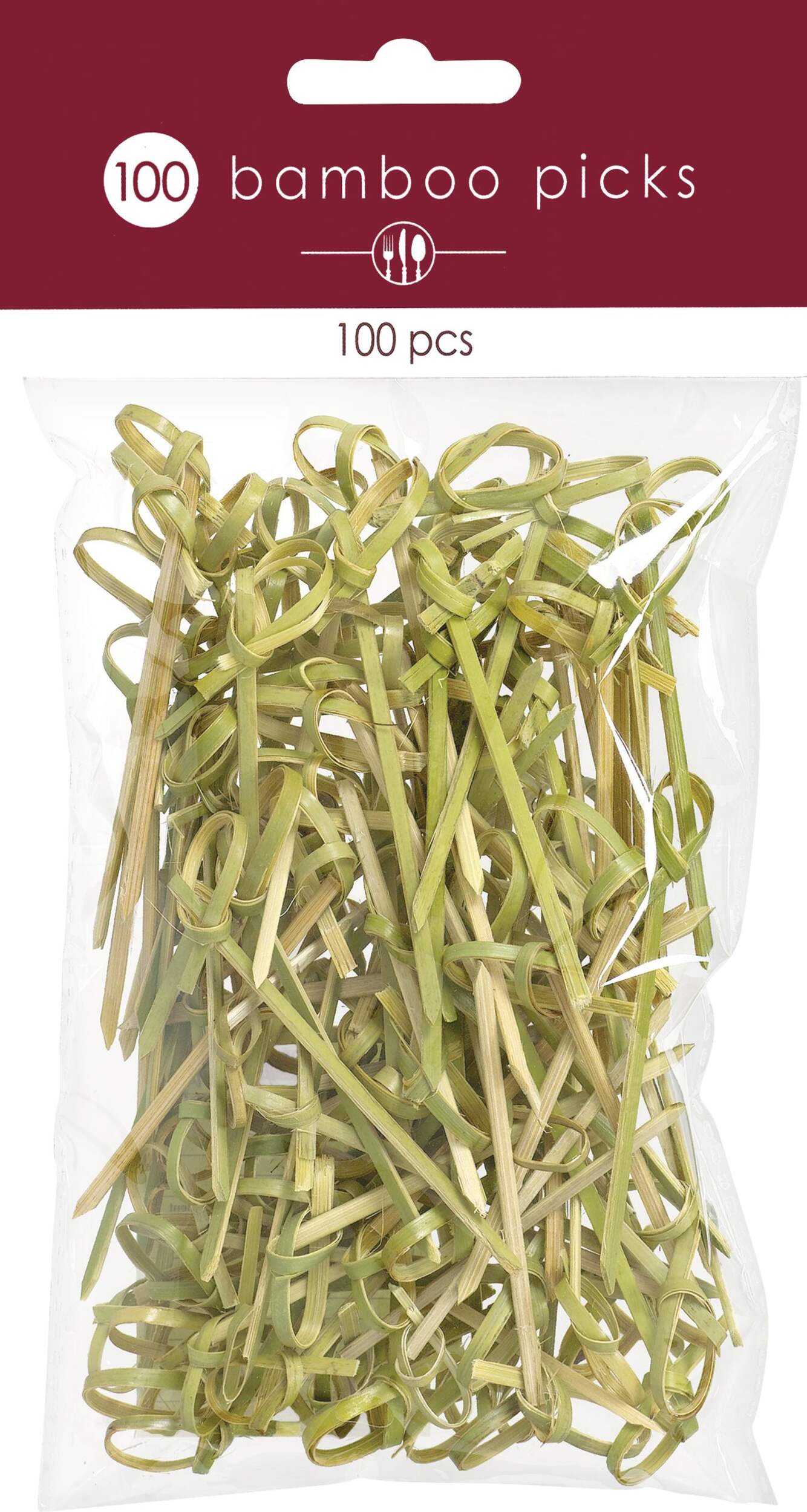 Bamboo Knot Cocktail Party Picks, Birthdays, Anniversaries, more, 100-pk Front_Flat