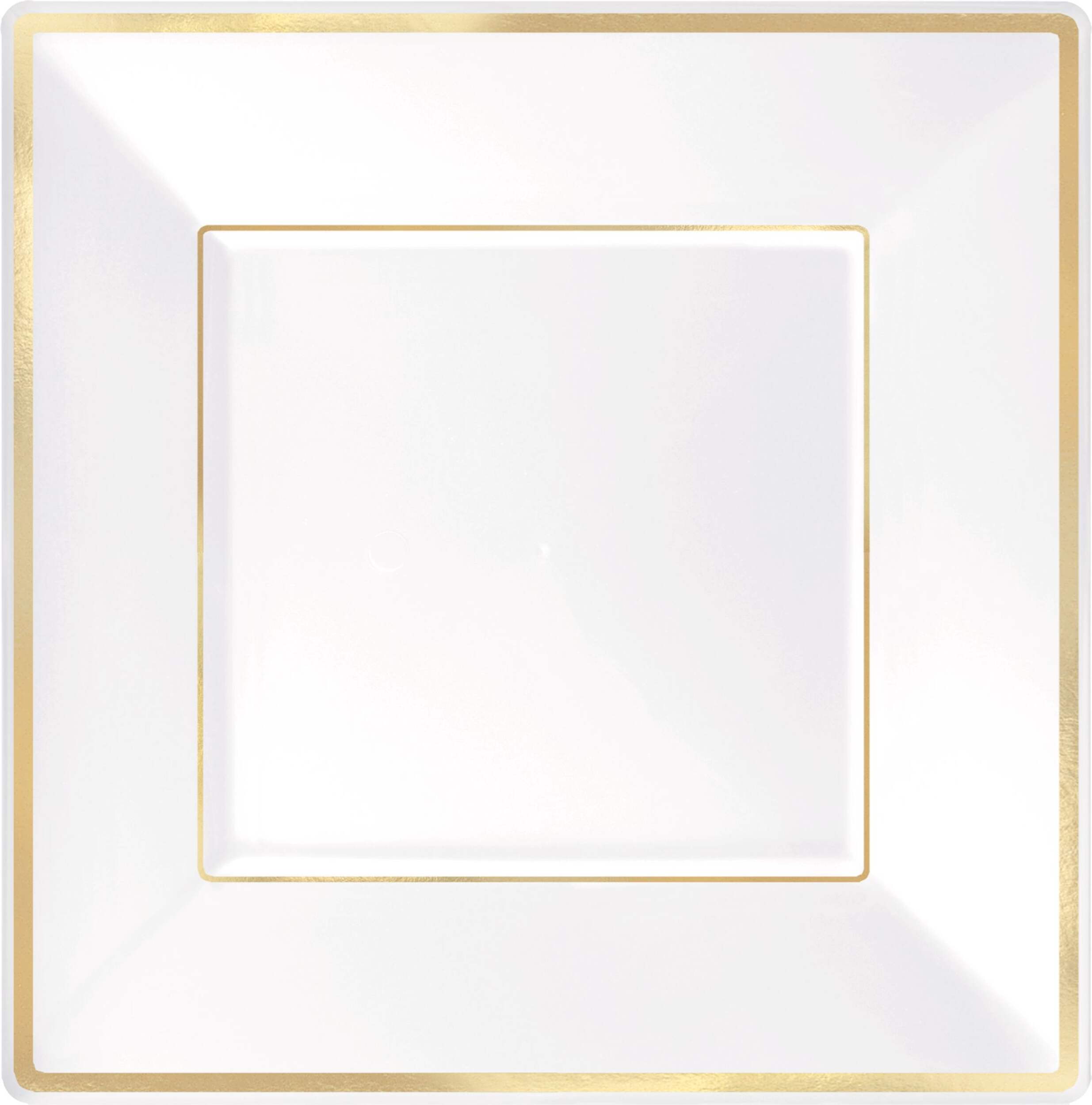 8CT 10"SQPLT WHT/GLD