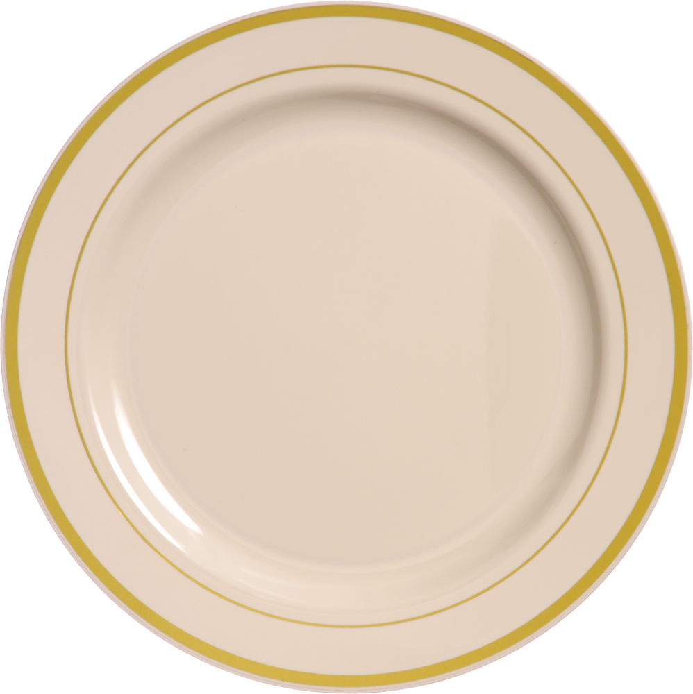 Trimmed Premium Plastic Dinner Plates for Birthdays, Weddings, 10pk, More Options Available