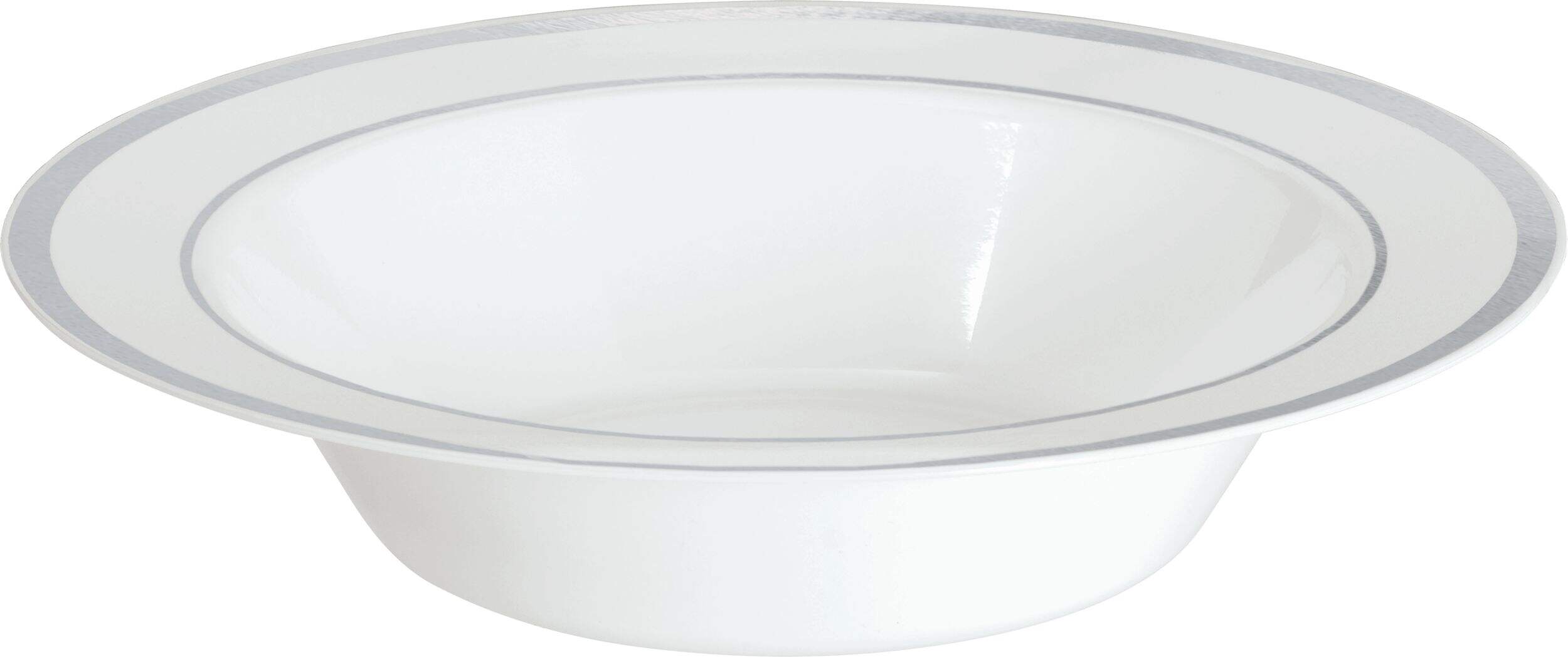 10CT12OZ BWL WHT/SLV