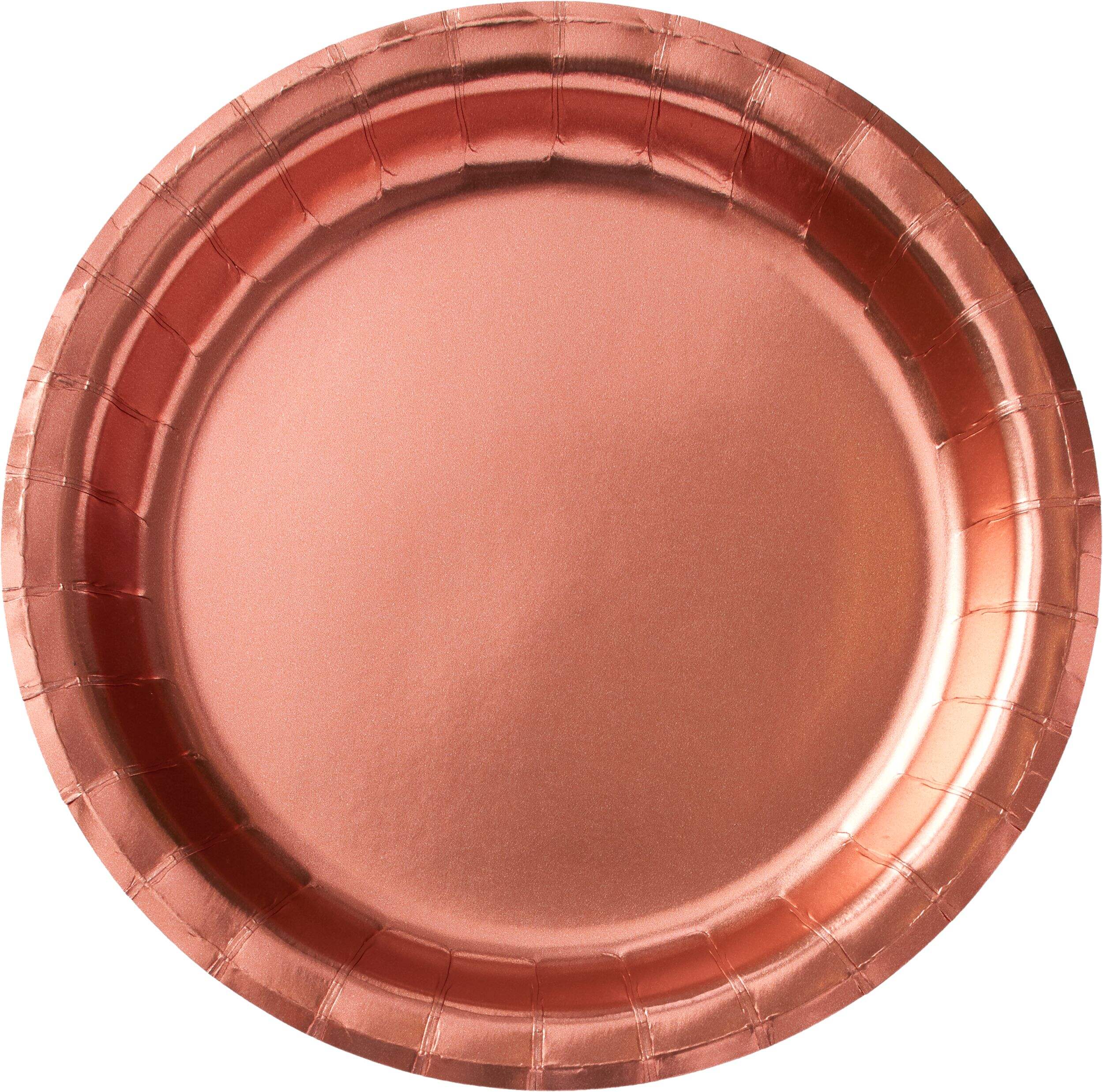 Metallic Lunch Plates, 8-pk Overhead_Flat