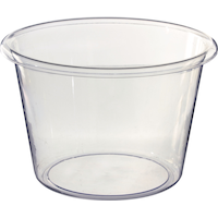 CLEAR Jumbo Plastic Ice Bucket Front_Elevated