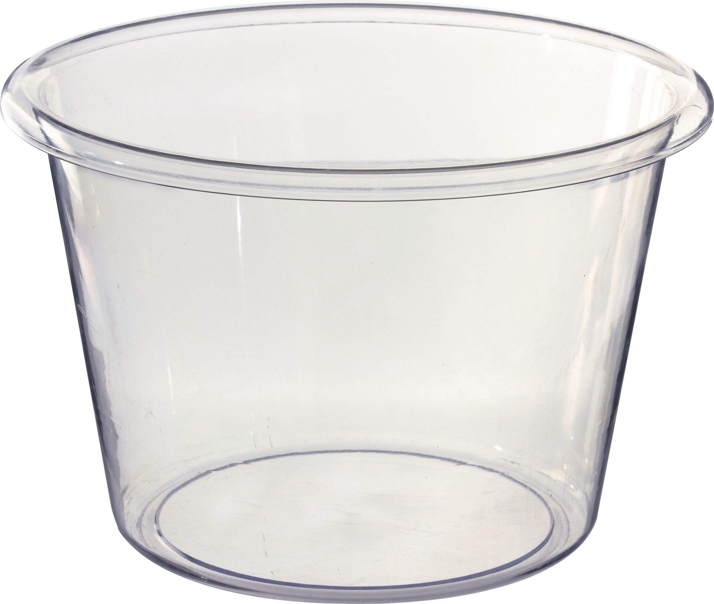 Grand seau à glace en plastique TRANSPARENT Front_Elevated