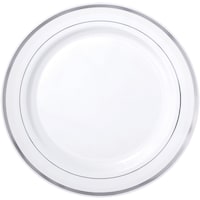 Assiettes en plastique de luxe, paq. 20, 10,2 po, argenté