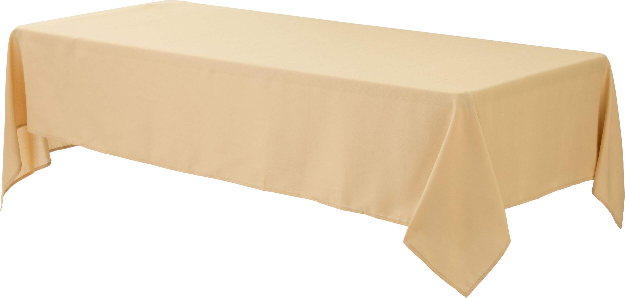 Gold Fabric Tablecloth, 60-in x 104-in Front_Angled_Left