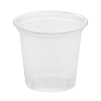 Big Party Pack Plastic Portion Control Cup & Lids, Clear, 1.5-oz, 200-pk, for New Year's Eve/Graduation/Christmas/Birthday Party Front_Elevated