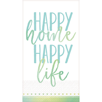 Essuie-mains d'invité pour foyer heureux, paq. 16 Overhead_Flat