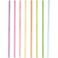 Pailles réutilisables arc-en-ciel, 8 po, paq. 24 Overhead_Flat
