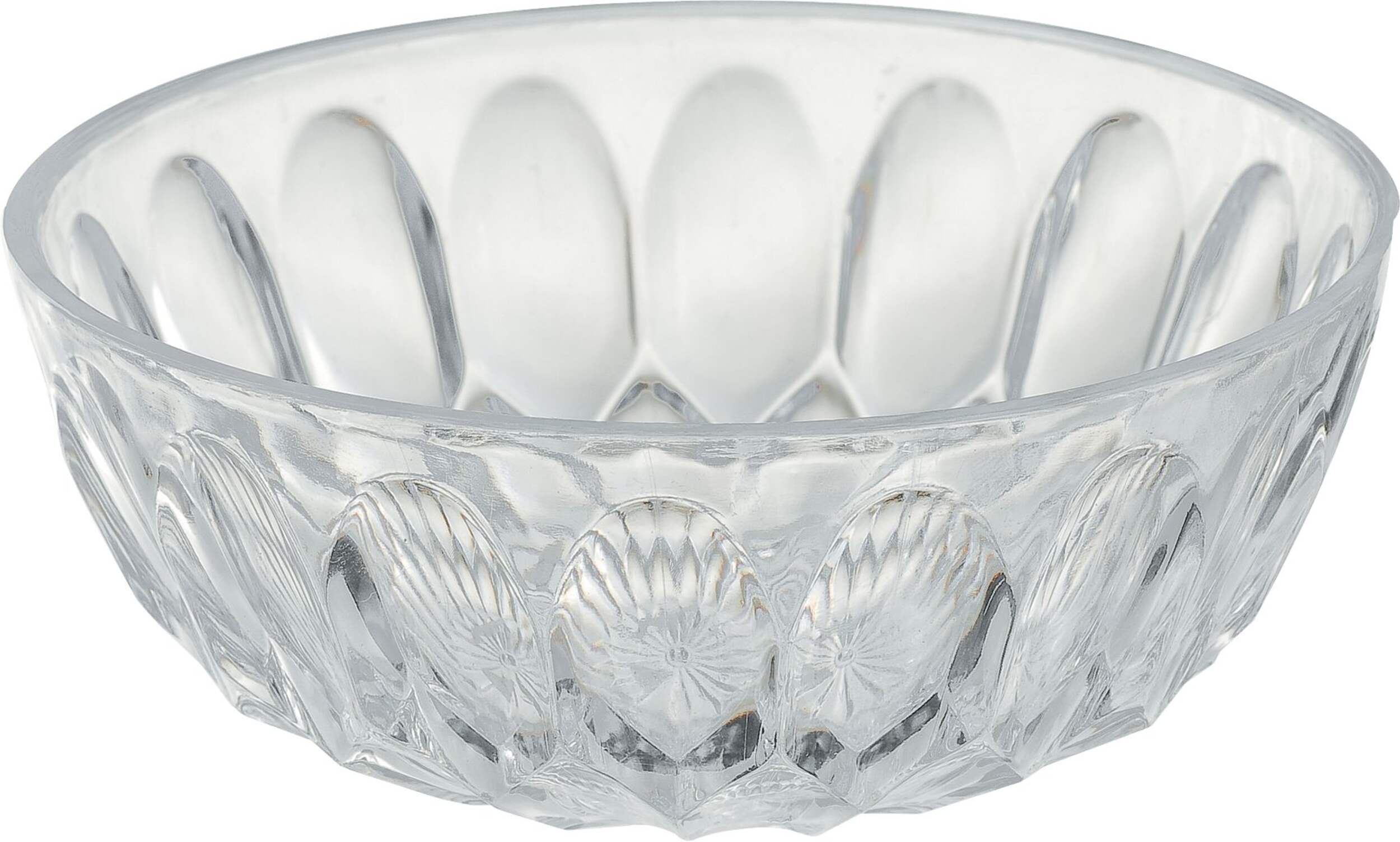 Plastic Crystal Cut Bowl, 4.5-in Front_Elevated