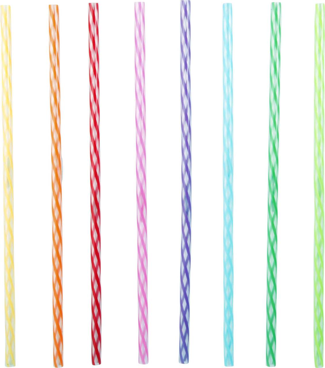 Reusable Striped Plastic Straw, Canada, Bulk