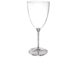 7 oz Plastic Wine Cup- Black- 8 Ct.