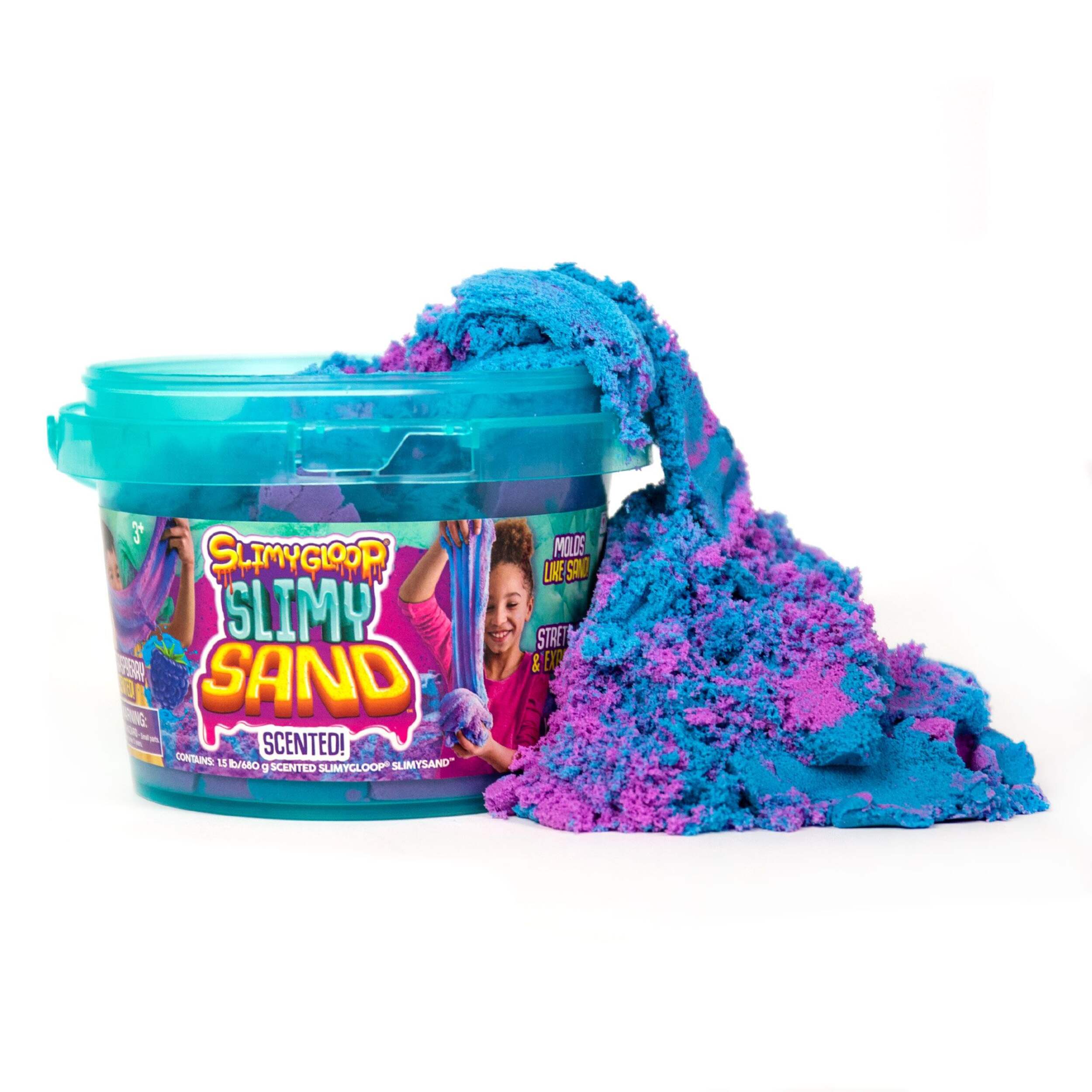 Slimy Gloop Slimy Sand Bucket Berry Scented, Multi-Coloured, Ages 3+, for Arts & Crafts/Birthday Favour Front_Elevated