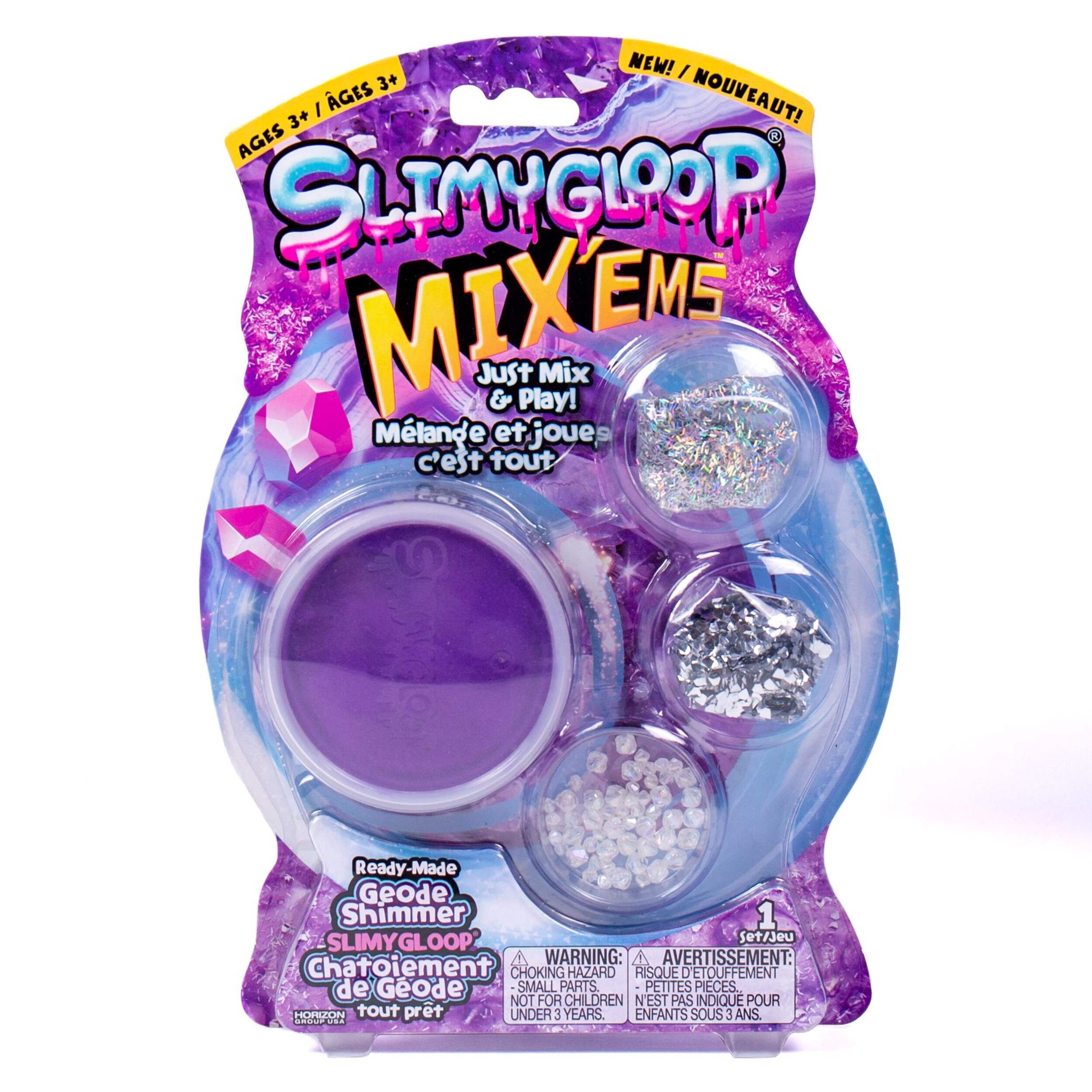 Slimy Gloop Mix'ems, Purple, 4-pk, Ages 3+, for Arts & Crafts/Birthday Favour Front_Flat