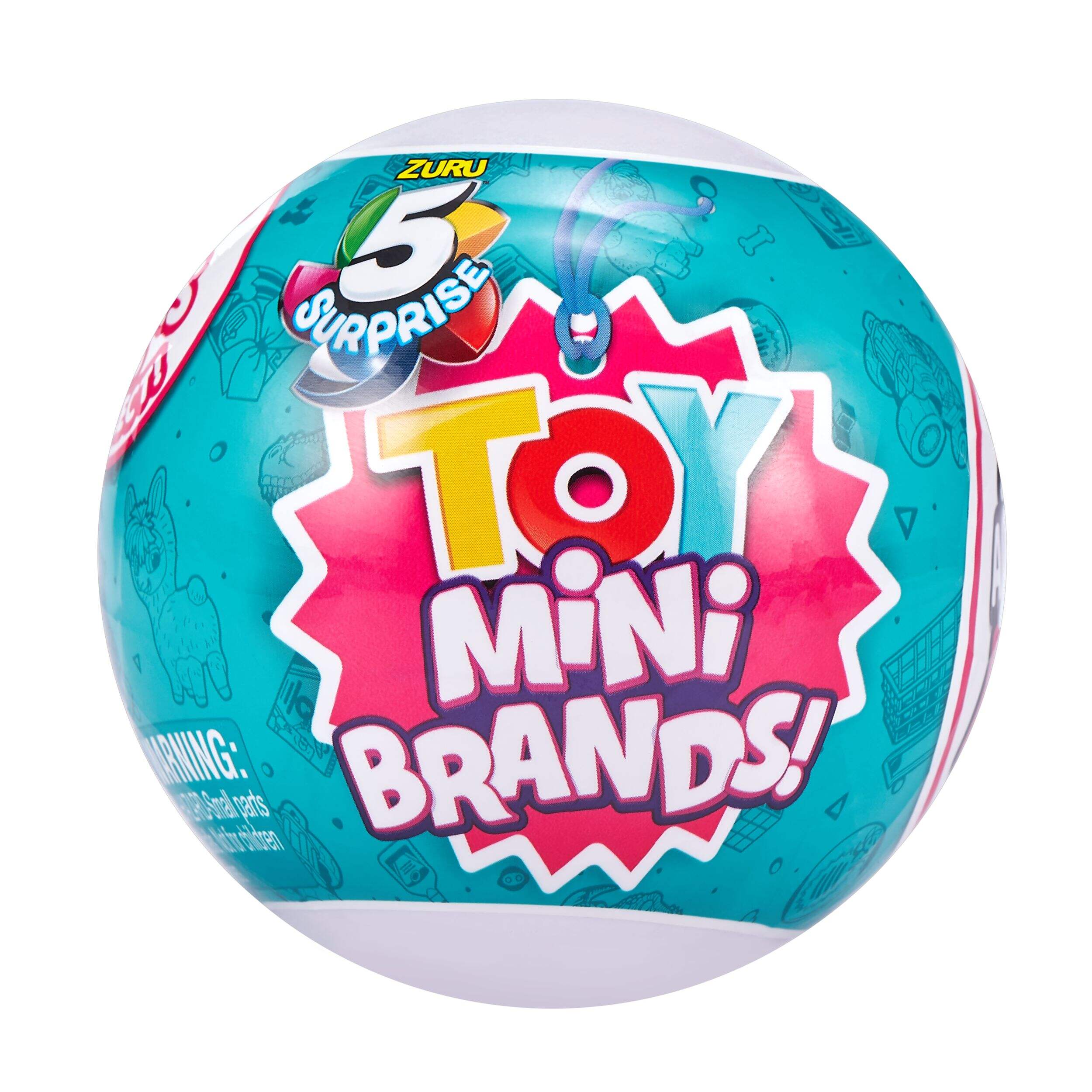 5 Surprise Mini Toy Brands Capsule Toys, Multi-Coloured, 5-pk, Ages 3+, for Birthday/Party Favour Front_Flat