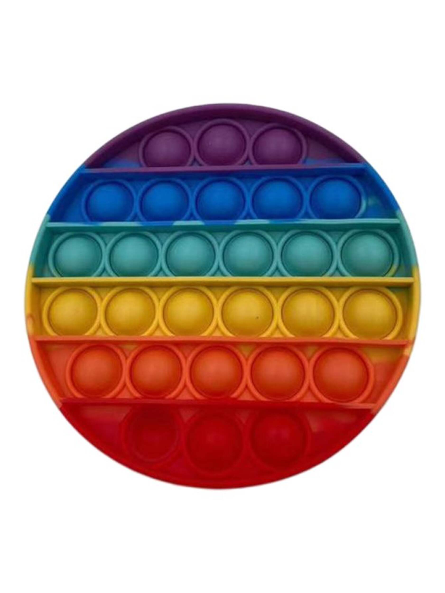 Round Push Pop Fidget, Multi-Coloured, Ages 3+, for Birthday/Party Favour Overhead_Plunge