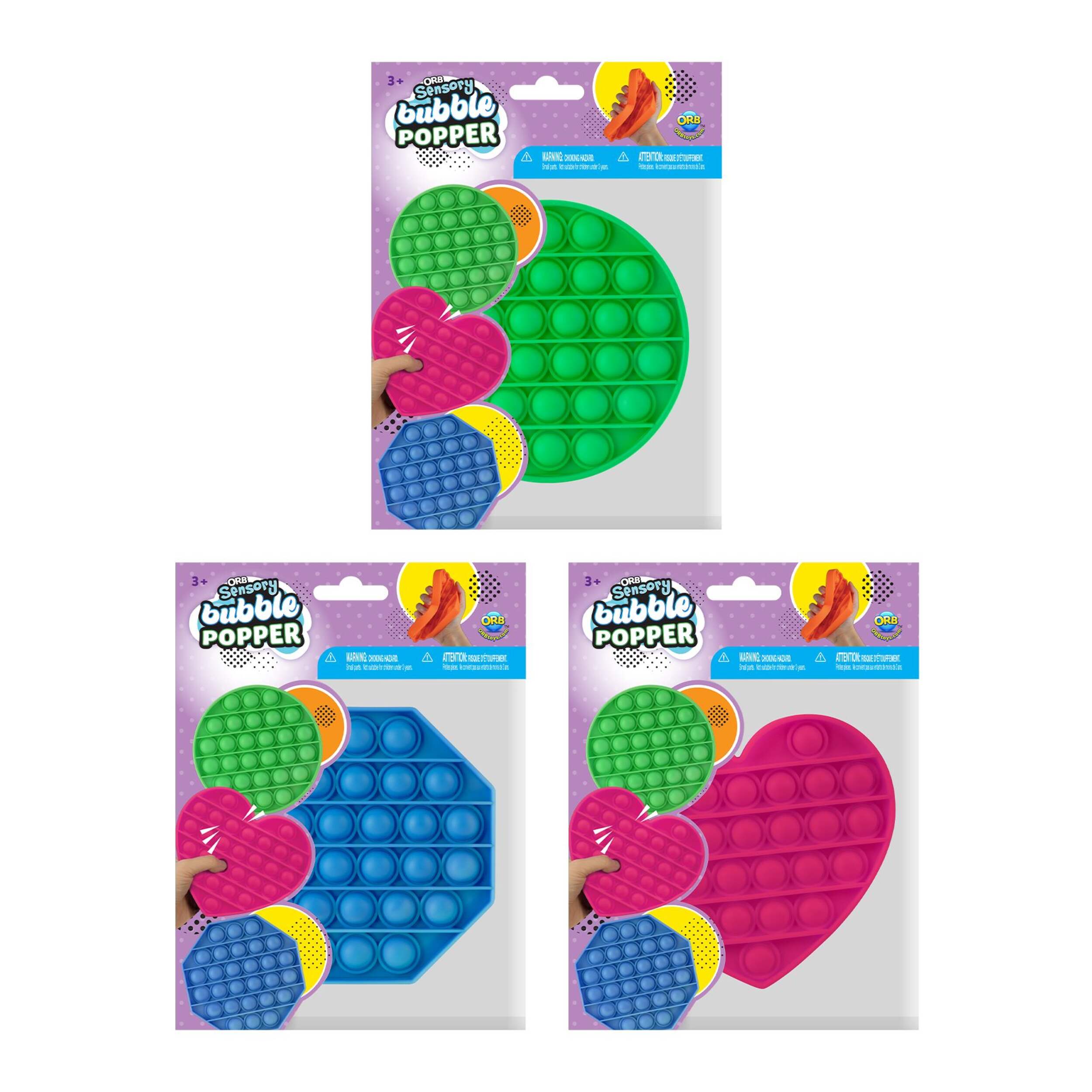 Bulles sensorielles à compresser ORB, variés Front_Flat