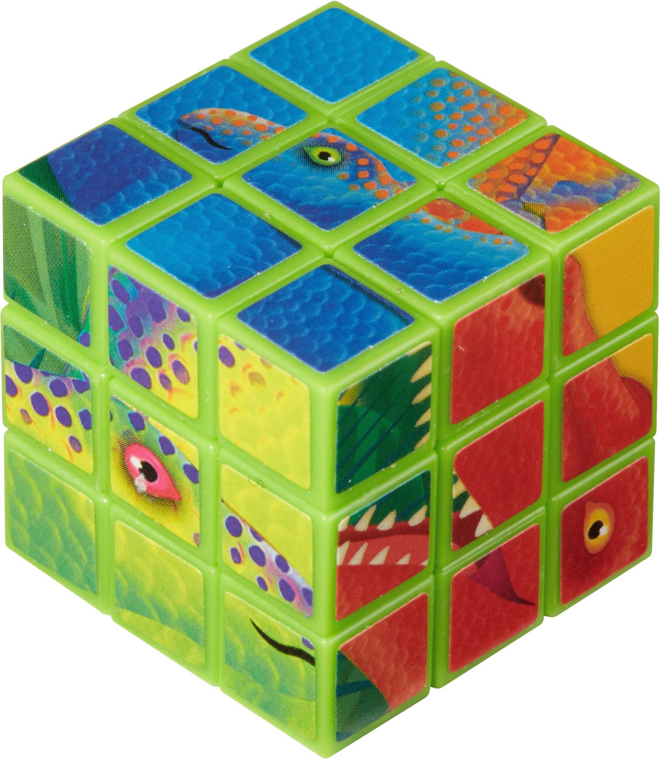 Dinosaur Puzzle Cube Party Favours, 6-pc Overhead_Plunge