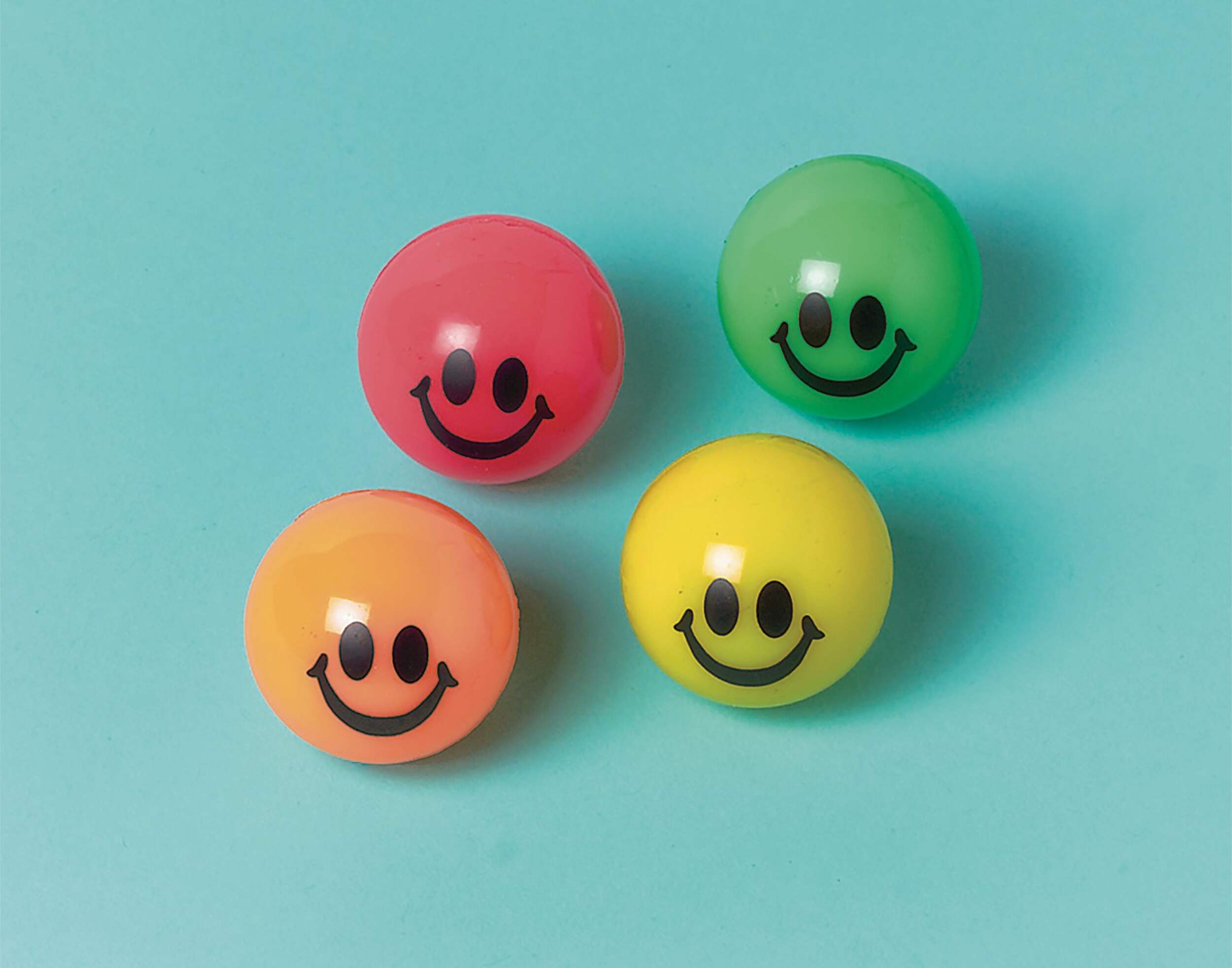 Smile Bounce Balls, 6-pk Overhead_Flat
