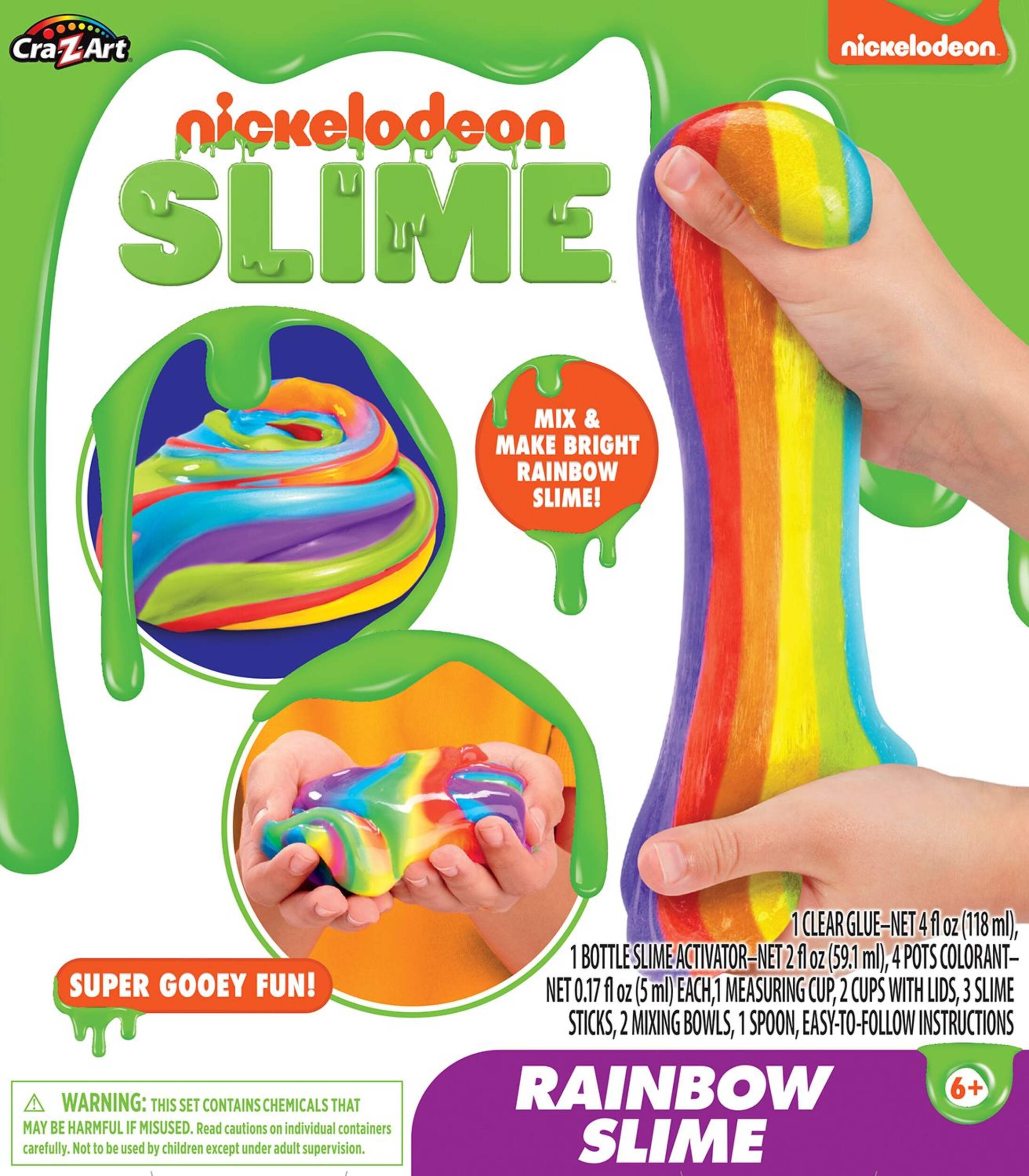 Nickelodeon DIY Rainbow Slime, Ages 6+ Front_Flat