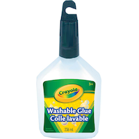 Crayola Washable Glue, White, 236-ml, for Arts & Crafts Front_Flat